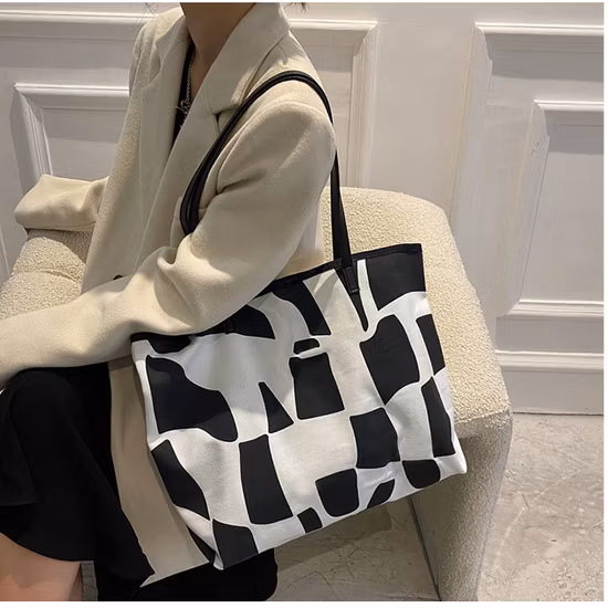 Новый стиль, большая емкость, портативная холщовая сумка с принтом для мамы, милая одна